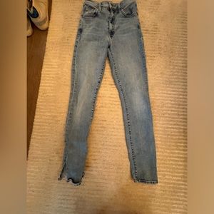 Mother Jean size 24 blue jeans, tight fit stretchy
